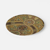 アンティーク装飾木造プリント ペーパープレート (アングル)