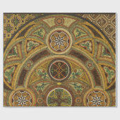 アンティーク装飾木造プリント ラッピングペーパー (フラット)