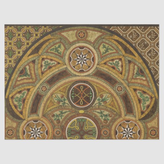 アンティーク装飾木造プリント 薄葉紙 (正面)