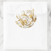 アンティーク装飾華 ラウンドシール (バッグ)