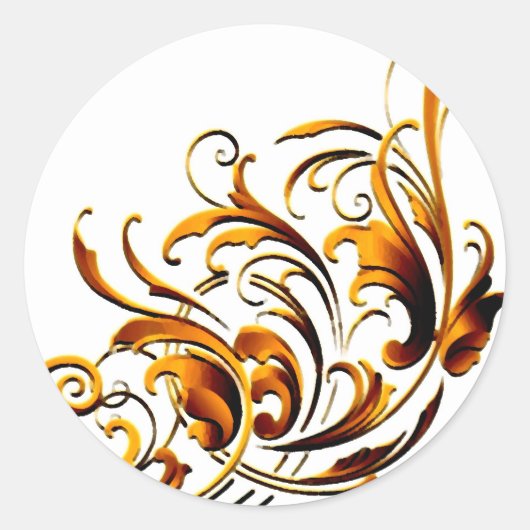 アンティーク装飾華 ラウンドシール (正面)