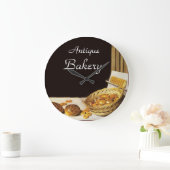 アンティーク製パン機、ベーカリー製パン店 ラージ壁時計 (ホーム)