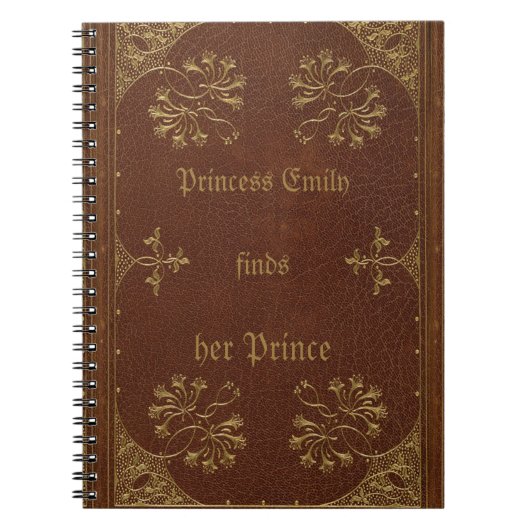 アンティーク製本パーソナライズされた-  ノートブック (正面)