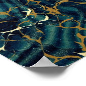 アンティーク製本丸文紙ブルーマーリング ポスター (角)