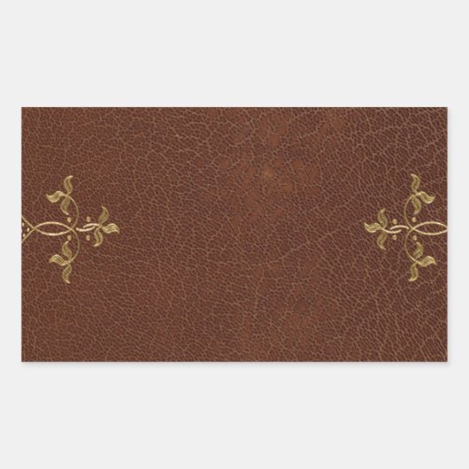 アンティーク製本 長方形シール (正面)