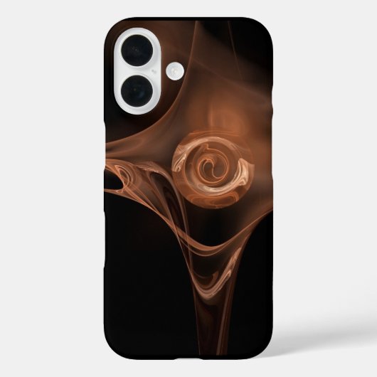 アンティーク褐色フラクタルバラ Case-Mate iPhoneケース (裏面)