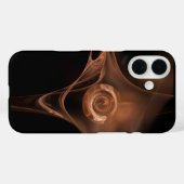 アンティーク褐色フラクタルバラ Case-Mate iPhoneケース (裏面 (横))