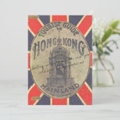 アンティーク観光客ガイド香港ユニオンジャック カード (スタンド正面)