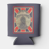 アンティーク観光客ガイド香港ユニオンジャック 缶クーラー (正面)