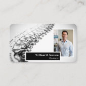 アンティーク解剖学的イラストレーションカイロプラクター写真 名刺 (正面)