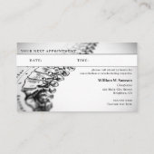 アンティーク解剖学的カイロプラクターアポイントメント 名刺 (裏面)