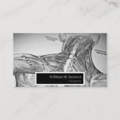 アンティーク解剖学的カイロプラクターアポイントメント 名刺 (正面)