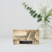 アンティーク解剖学的カイロプラクターアポイントメント 名刺 (スタンド正面)