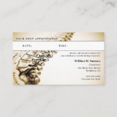 アンティーク解剖学的カイロプラクターアポイントメント 名刺 (裏面)