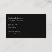 アンティーク評価サービス 名刺 (裏面)