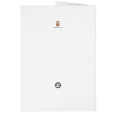 アンティーク誕生日折り畳みグリーティングカード (裏面)