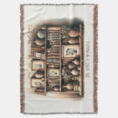 アンティーク読と開花 スローブランケット (正面縦)