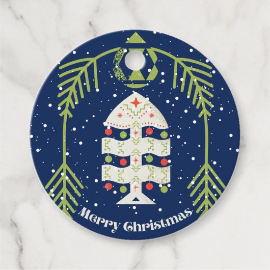 アンティーク調のクリスマスギフトタグ フェイバータグ (正面)