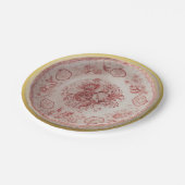 アンティーク調の古英語 フラワーパターン セラミック ペーパープレート (アングル)