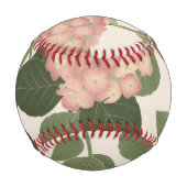 アンティーク調の紫陽花の花柄 野球ボール (裏面)