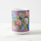 アンティーク調の紫陽花マグカップ コーヒーマグカップ (中央)