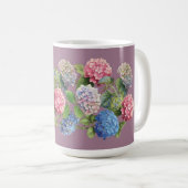 アンティーク調の紫陽花マグカップ コーヒーマグカップ (正面右)