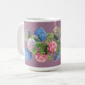 アンティーク調の紫陽花マグカップ コーヒーマグカップ (正面左)