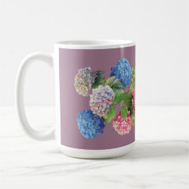 アンティーク調の紫陽花マグカップ コーヒーマグカップ