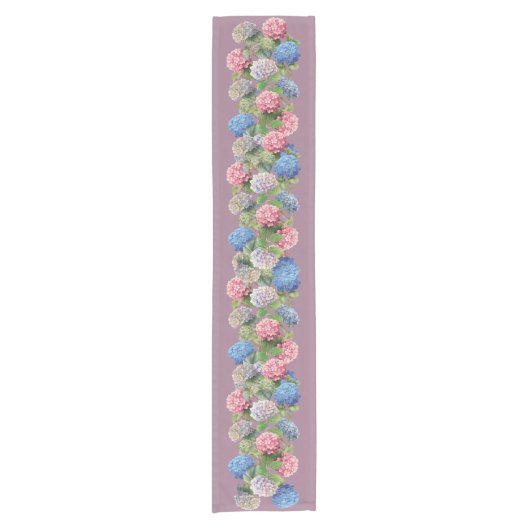 アンティーク調の紫陽花 テーブルランナー (正面)