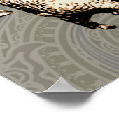 アンティーク豚ヴィンテージ豚スケッチ ポスター (角)