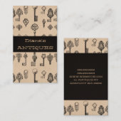 アンティーク販売店ショップヴィンテージブラウン鍵 名刺 (正面/裏面)