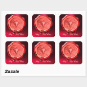 アンティーク赤ぶどうワインレッドワックスシール スクエアシール (シート)