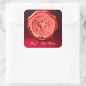 アンティーク赤ぶどうワインレッドワックスシール スクエアシール (バッグ)