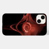 アンティーク赤桃色フラクタルバラ Case-Mate iPhoneケース (裏面 (横))