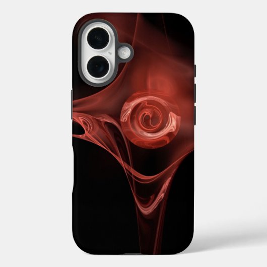 アンティーク赤桃色フラクタルバラ Case-Mate iPhoneケース (裏面)