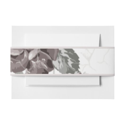 アンティーク赤面ピンクローズ婚約パーティ 招待状ベリーバンド (正面例)