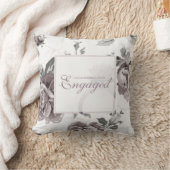 アンティーク赤面ピンクローズ婚約プレゼント クッション (ブランケット)