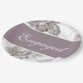 アンティーク赤面ピンクローズ紙プレート ペーパープレート (アングル)