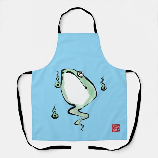 アンティーク起源話ゴングルフロガエル日本のヒキガエル エプロン (正面)