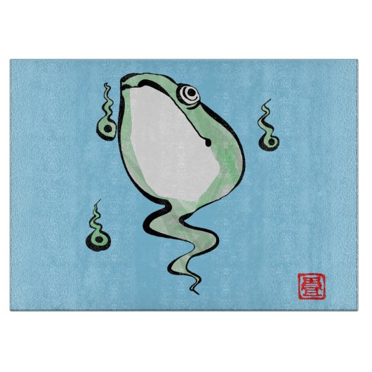 アンティーク起源話ゴングルフロガエル日本のヒキガエル カッティングボード (正面)