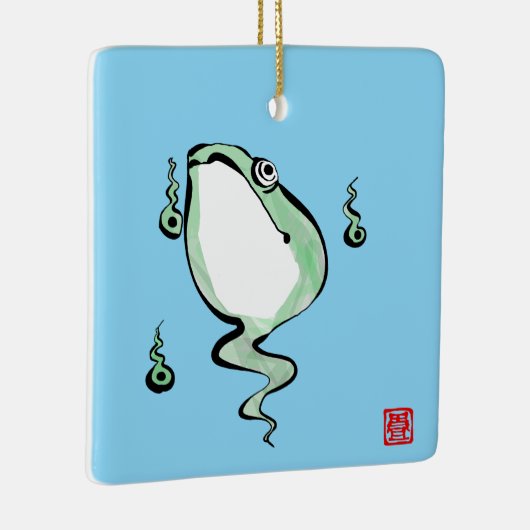 アンティーク起源話ゴングルフロガエル日本のヒキガエル セラミックオーナメント (右)