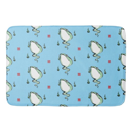 アンティーク起源話ゴングルフロガエル日本のヒキガエル バスマット (正面)