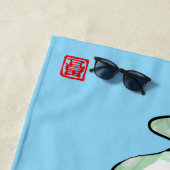 アンティーク起源話ゴングルフロガエル日本のヒキガエル ビーチタオル (インサイチュ)