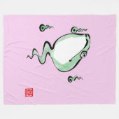 アンティーク起源話ゴングルフロガエル日本のヒキガエル フリースブランケット (正面(横))