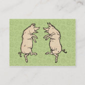 アンティーク踊り豚:お洒落ヴィンテージピギージグ 名刺 (裏面)