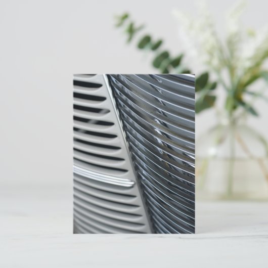 アンティーク車のクロムグリル ポストカード (スタンド正面)