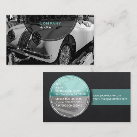 アンティーク車の名刺 名刺 (正面/裏面)