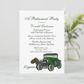 アンティーク車の退職 招待状 (スタンド正面)