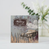 アンティーク車素朴西カントリーウェディング 招待状 (スタンド正面)