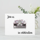 アンティーク車結婚式招待状 招待状 (スタンド正面)